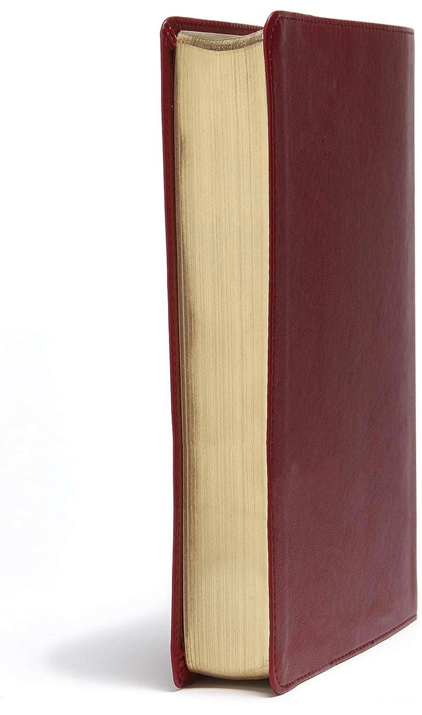Biblia de estudio KJV Spurgeon personalizada - Tapa de piel sintética carmesí