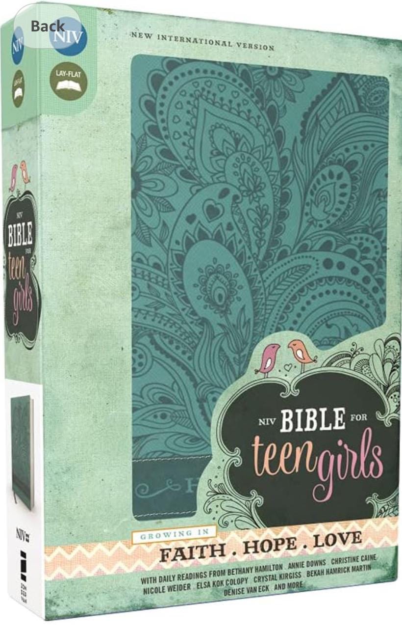 Personalized NIV Teen Girls Bible - Caribbean Blue, Ages 13-18
