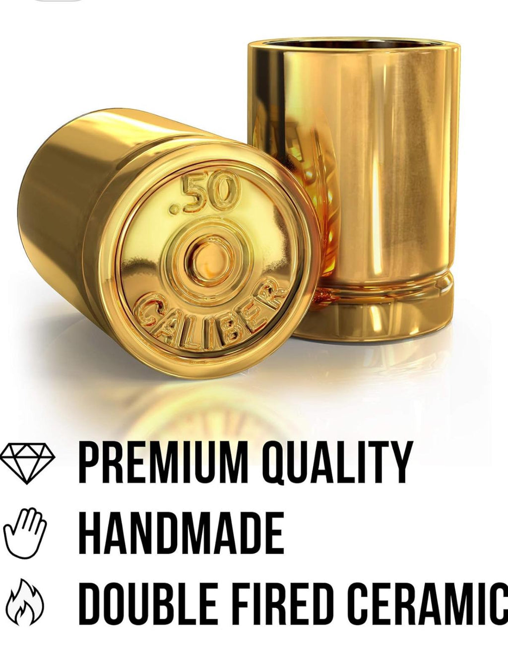 Vaso de chupito de calibre 50 "Straight Shooter" personalizado para regalo de padrinos de boda, juego de 4 piezas