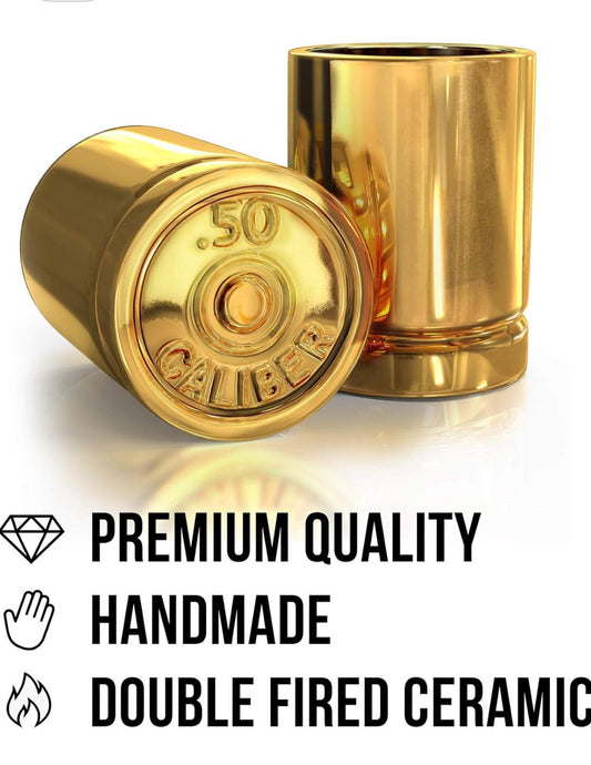 Personalized Straight Shooter 50 Caliber Shot Glass Groomsmen Gifts , 4pc set