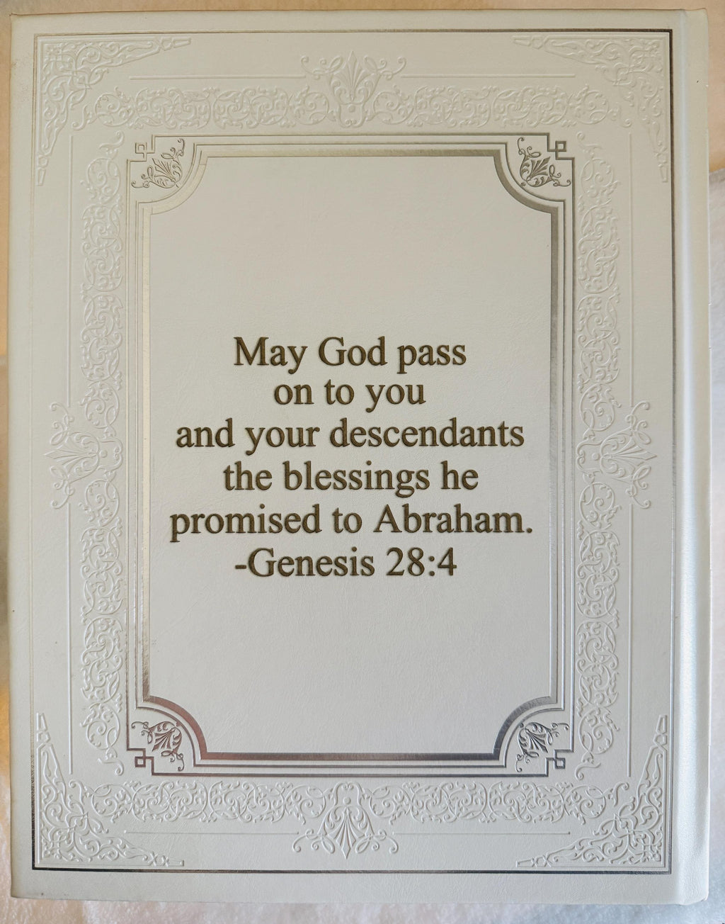 Personalized KJV Family Bible - Large White Leather Heirloom
