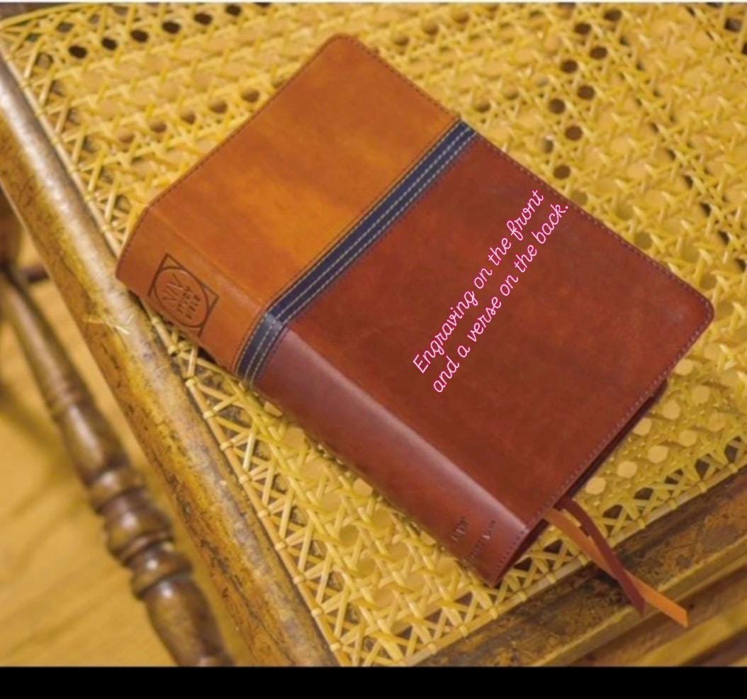 Personalized NIV Study Bible - Brown/Blue, Personal Size, Revised