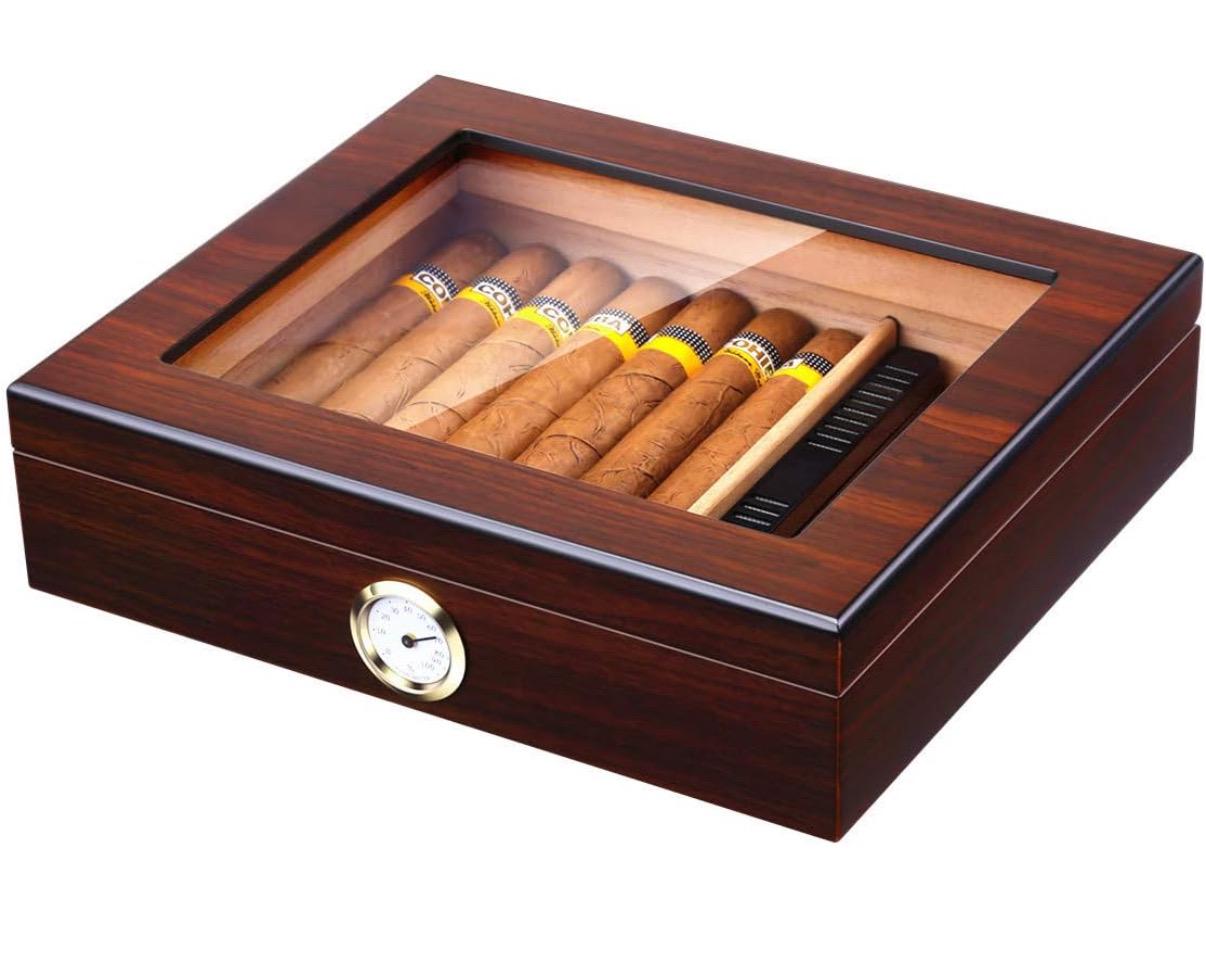 Humidor de viaje de lujo personalizado y potente con capacidad para 7 puros y que los mantiene frescos