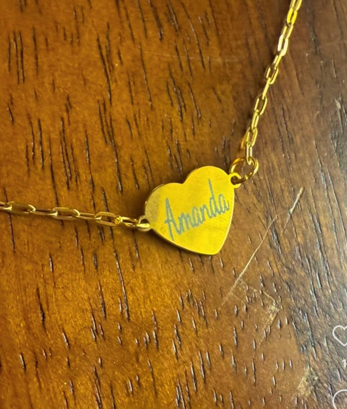 Personalized Heart choker necklace