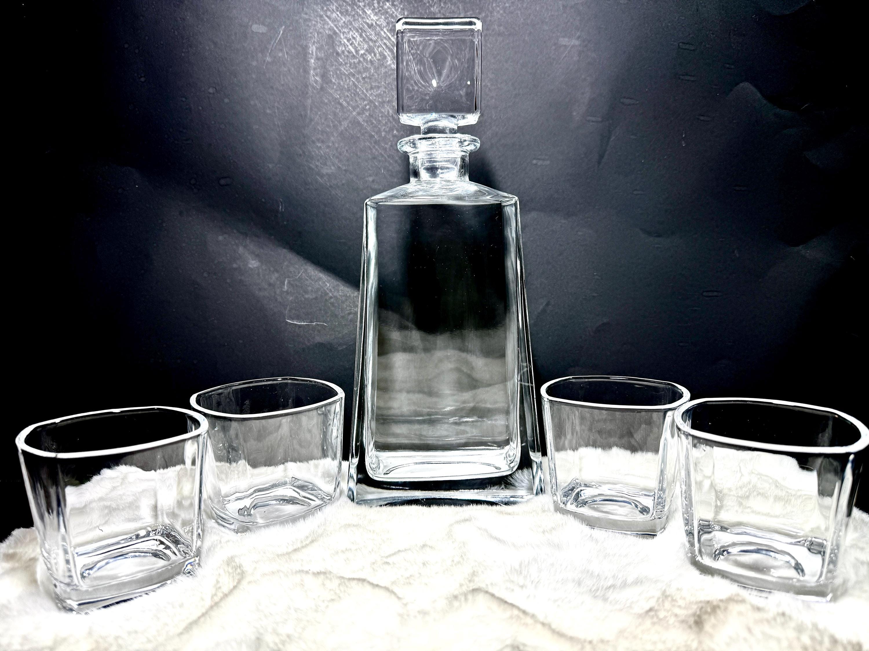 Juego de licorera de tequila personalizada de 12" - 4 vasos, caja de regalo