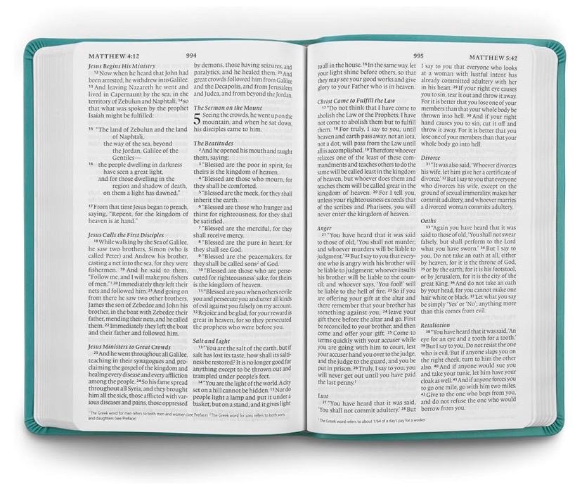 Personalized ESV large print bible, Laser engraved bible
