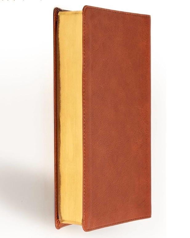 Personalized NASB Large Print Bible - Burnt Sienna Leather