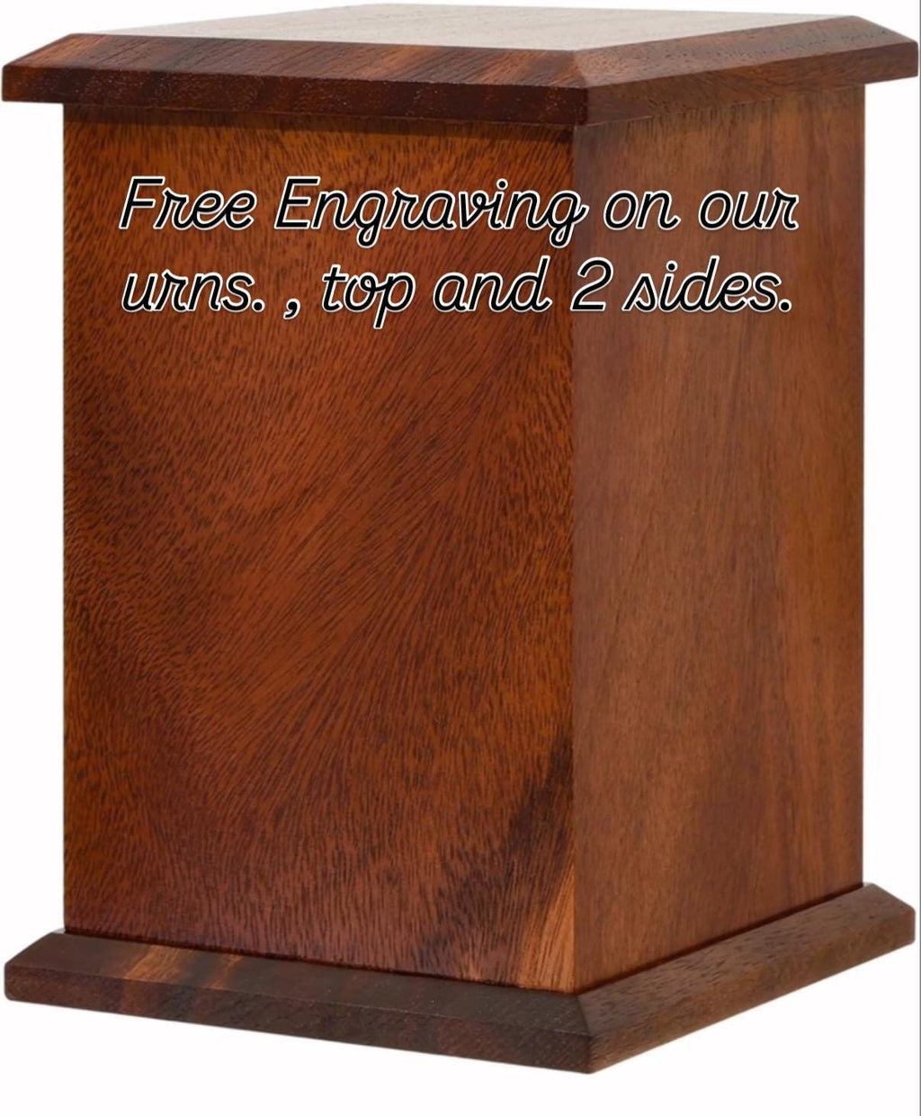 Urna de cremación de madera de nogal personalizada - Monumento conmemorativo hecho a mano