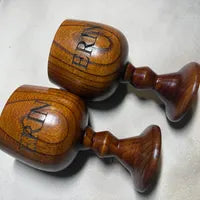 Copa de vino de madera personalizada - Madera de azufaifo, vaso de 150 ml
