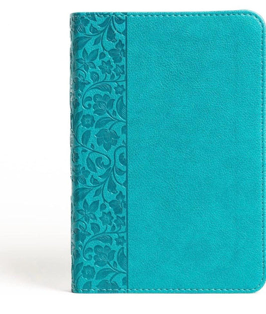 Personalized Teal Bible, Compact Reference Bible, Teal LeatherTouch, Engraved Bible, Personalized Bible, Baptism Gift, Graduation Gift,