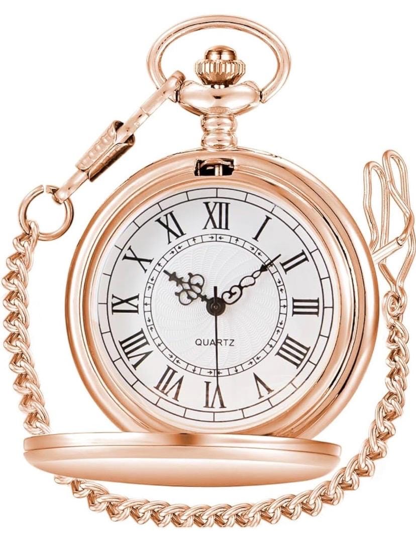 Rose Gold Personalized Pocket Watch