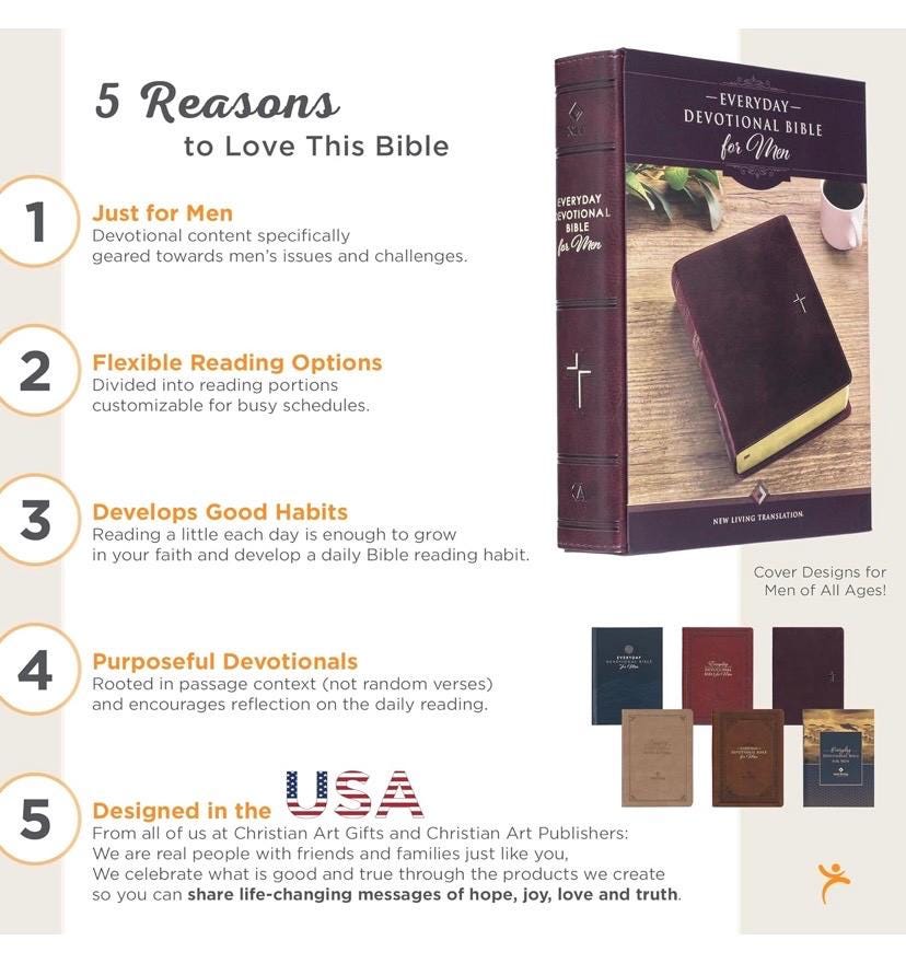 Devotional Bible for Men, Study Bible for Men, Personalized Bibles
