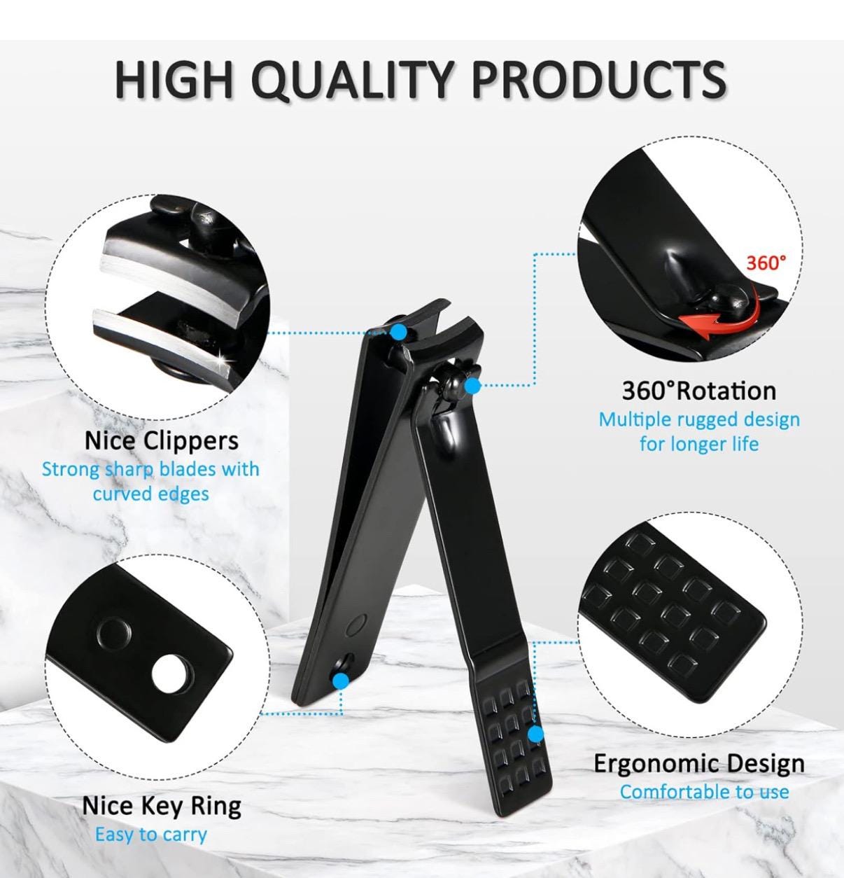 Personalized Manicure Set Professional Nail Clipper Kit-26 Pieces Stainless Steel Manicure Kit,nail Care Tools with Luxurious Travel Case