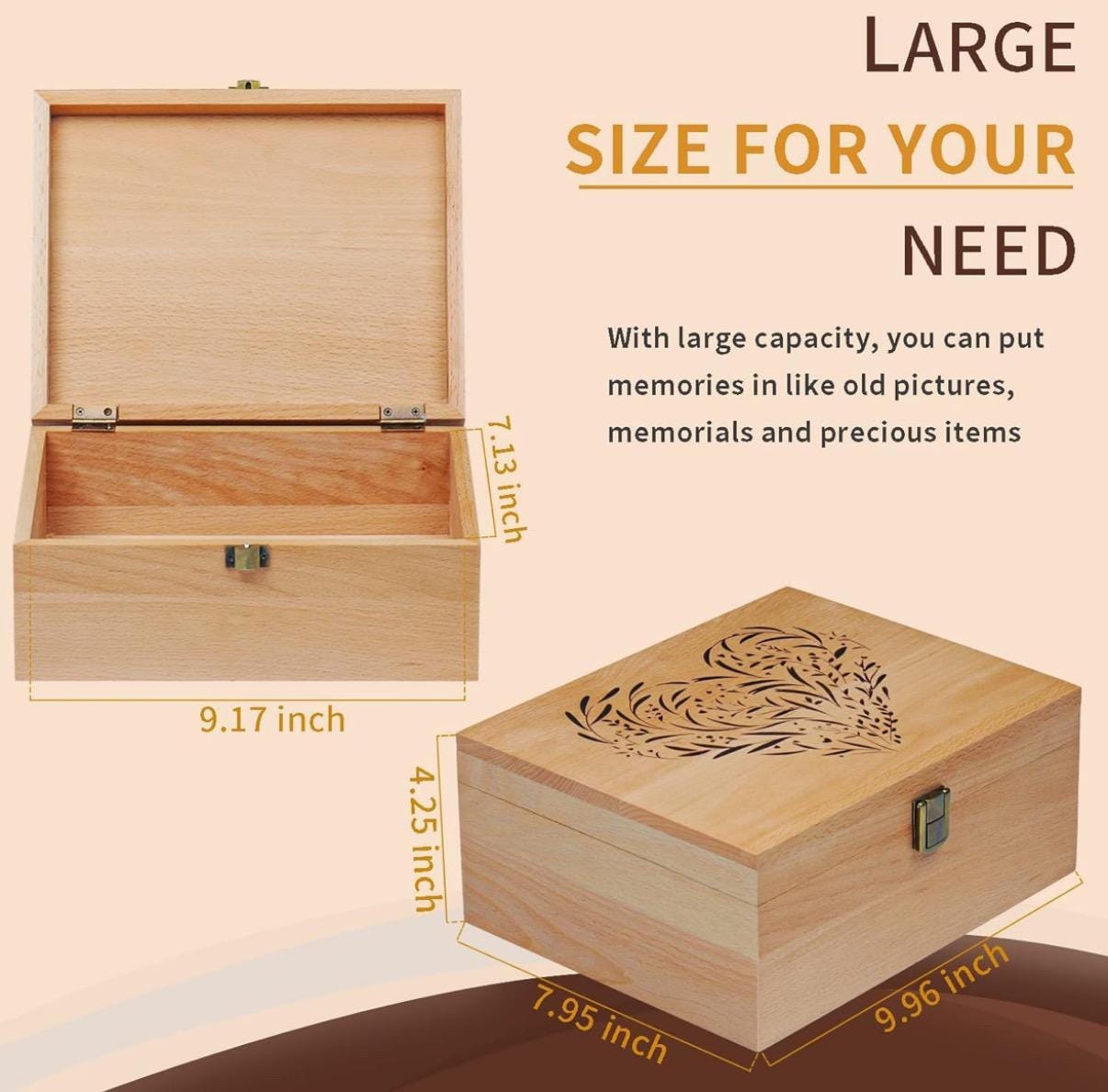 Personalized Wooden Memory storage box