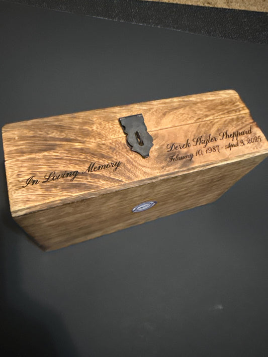 Personalized Mango Wood Tree of Life Engraving Beautifully Keepsake Box Jewellery Organiser Unique Gift Ideas for Men & Women