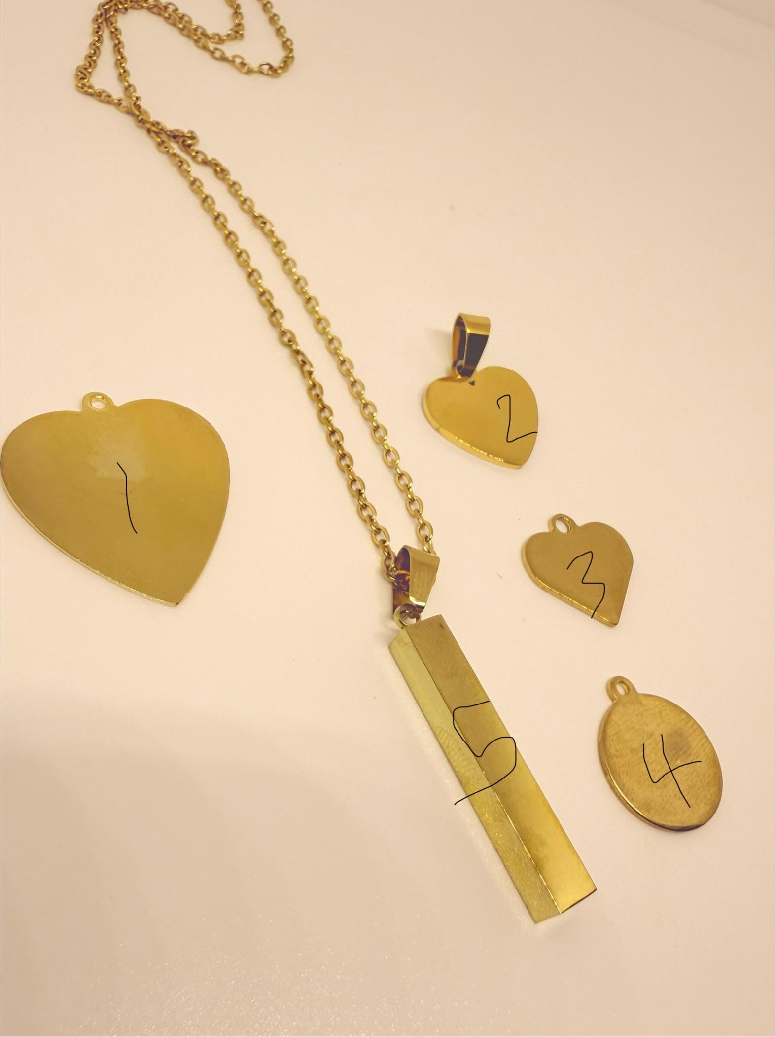 Stainless steel 18k Gold  pendant necklace