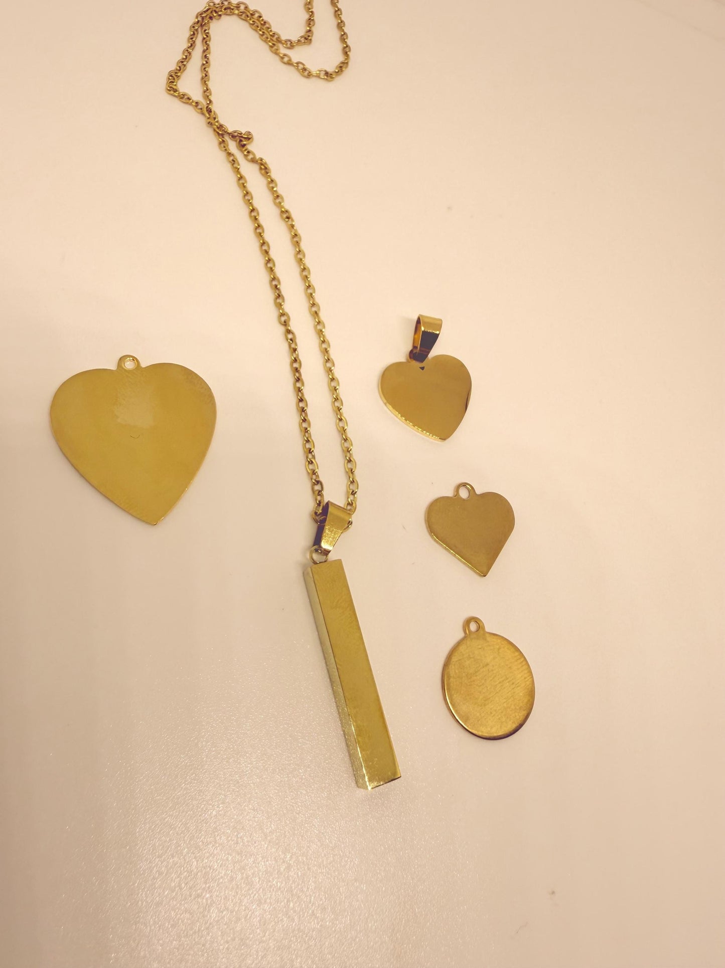 Stainless steel 18k Gold  pendant necklace