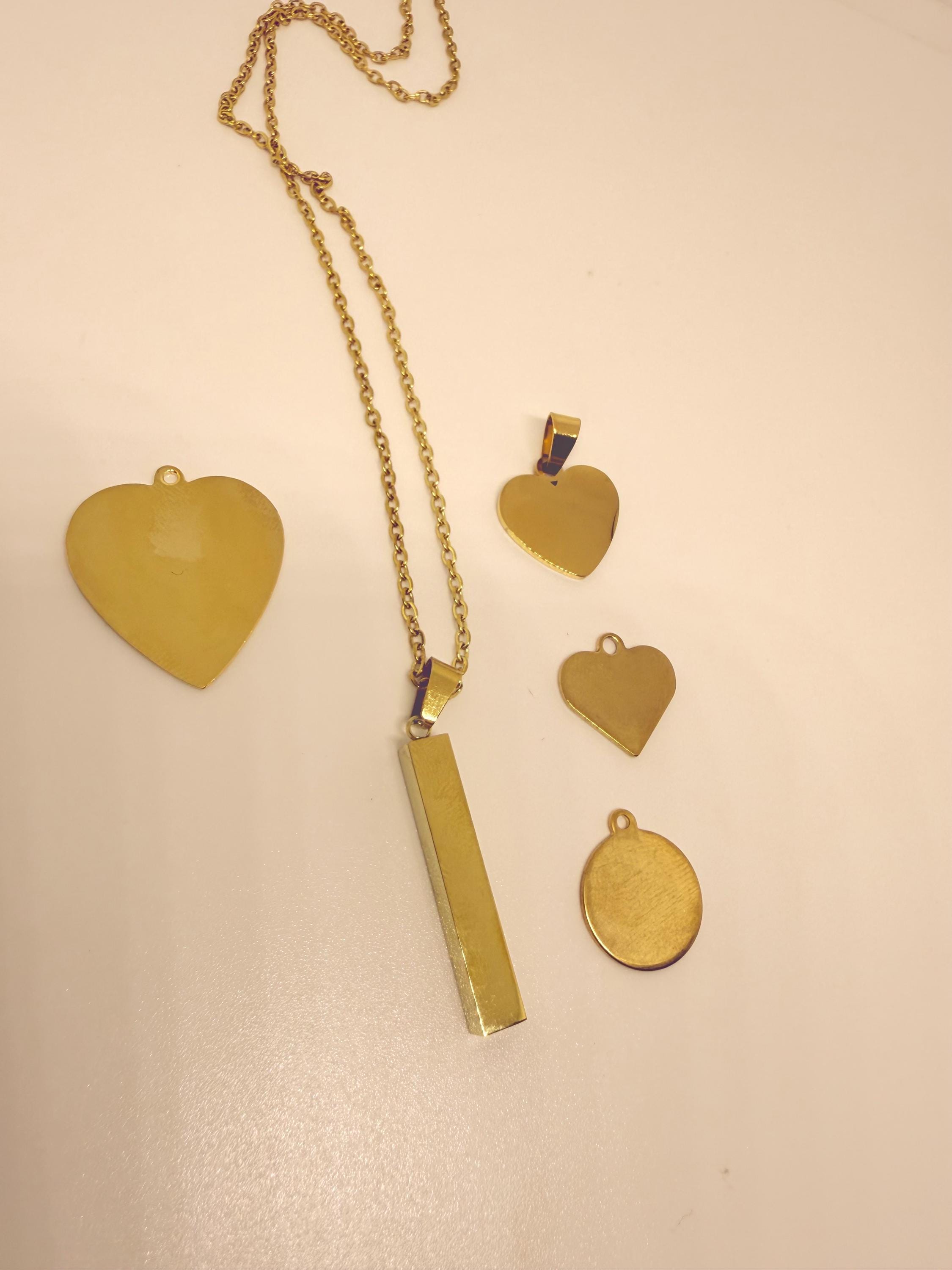 Stainless steel 18k Gold  pendant necklace