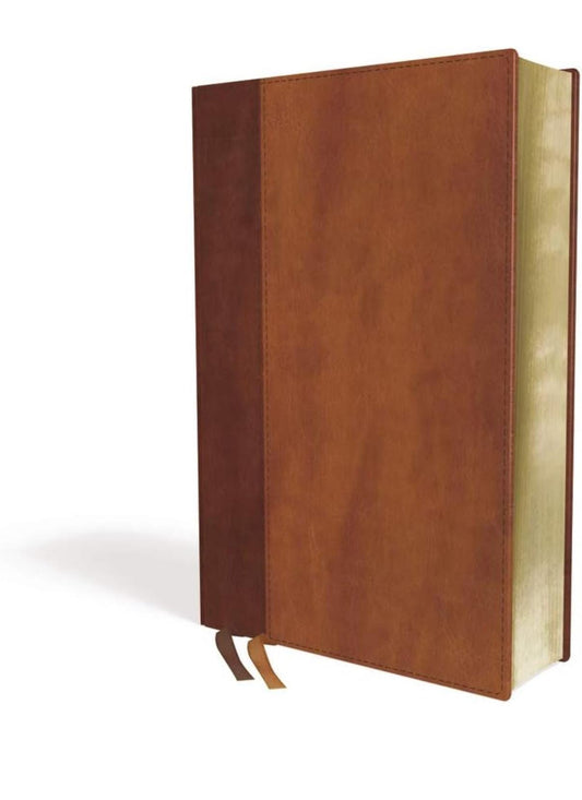 Personalized NIV, Giant Print Compact Bible, Leathersoft, Brown, Red Letter, Comfort Print