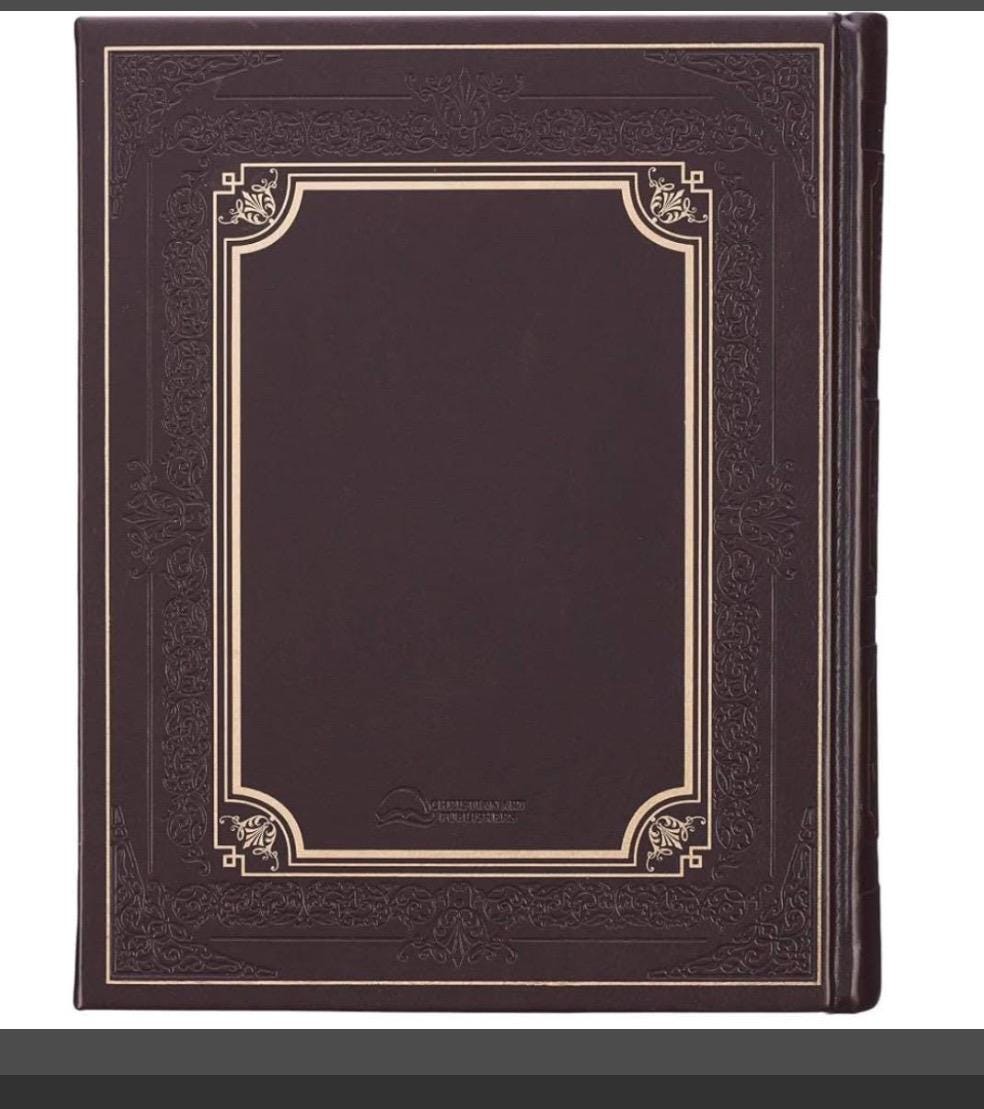 Personalized KJV Holy Bible, Classically Illustrated Heirloom Family Bible, Faux Leather Hardcover