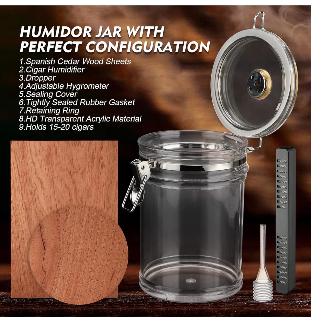 Personalized Glass Acrylic Humidor