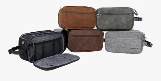 Personalized Toiletry Bag for Men, Travel Essentials Shaving Dopp Kit, Mens Travel Bag Toiletries for  Grooming, PU Leather