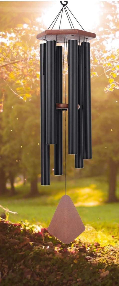 Campanas de viento conmemorativas personalizadas, tono profundo, para exteriores, 44 pulgadas, melodía relajante