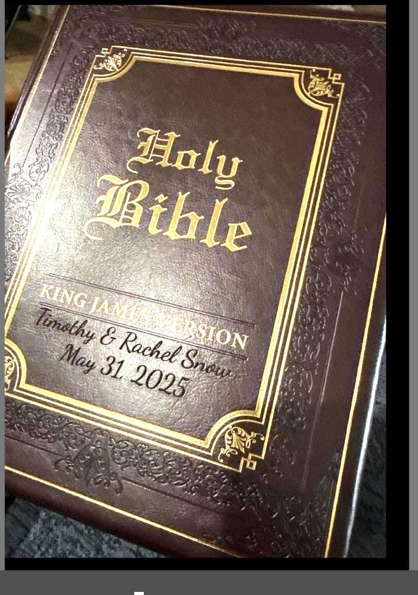 Huge Personalized KJV Brown Family Bible Wedding, Birthday, Award, Pastor Gift, Graduation, Family Gift
