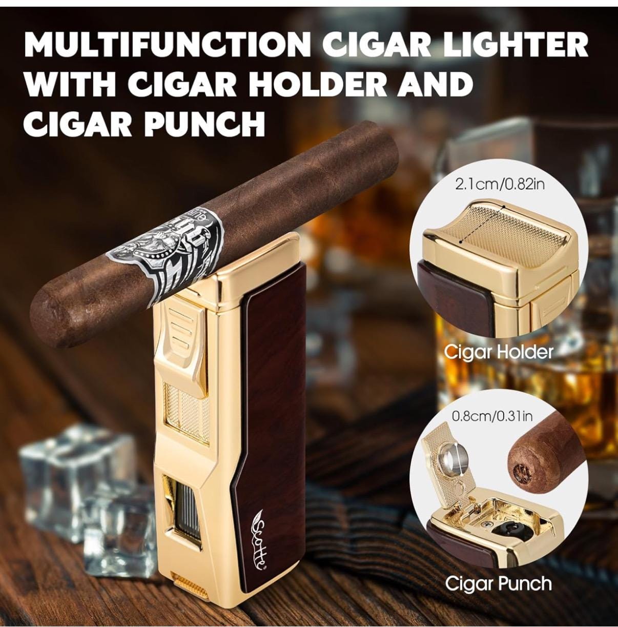 Personalized Cigar travel humidor case