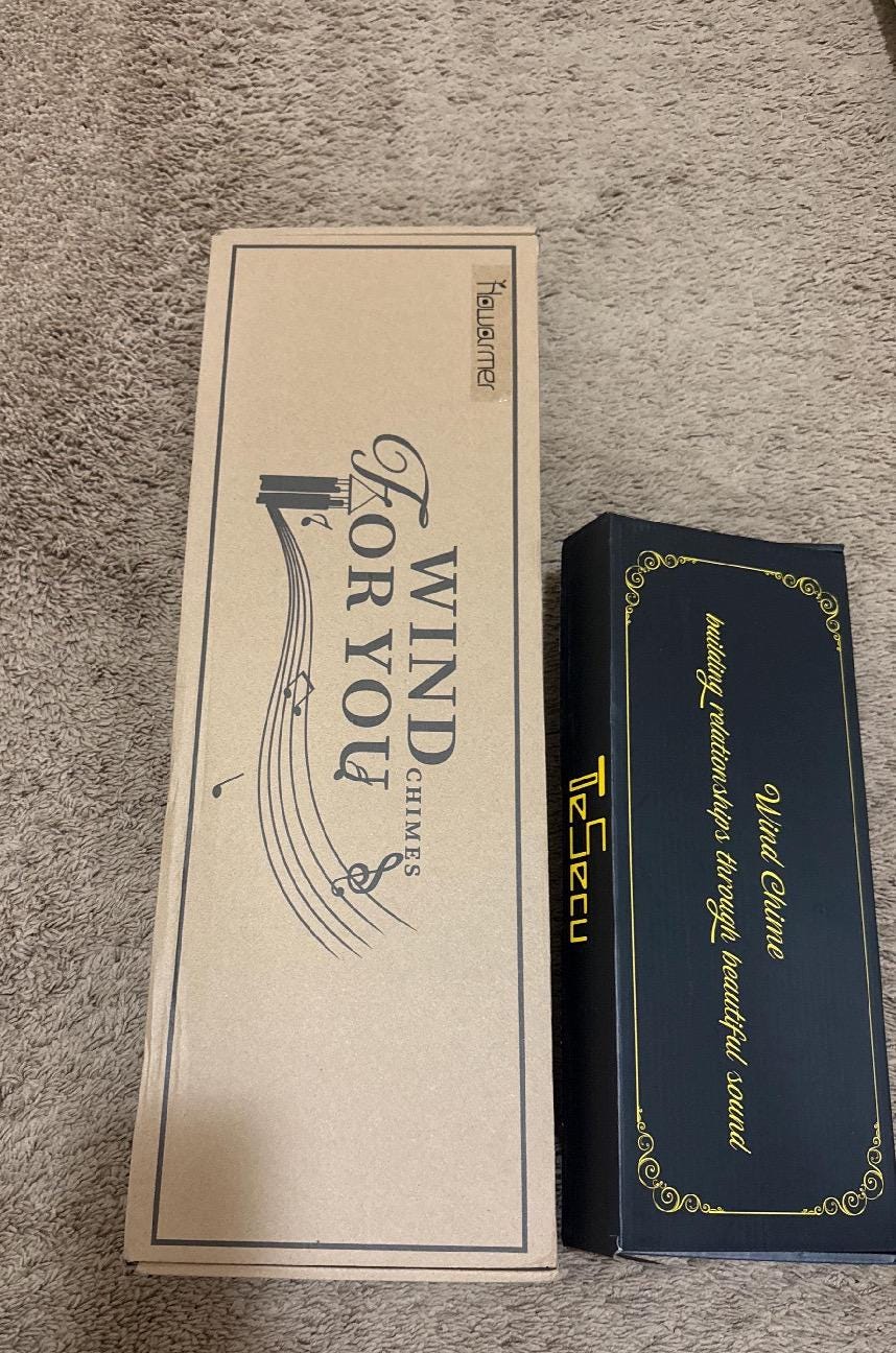 Campanas de viento conmemorativas personalizadas, tono profundo, para exteriores, 44 pulgadas, melodía relajante