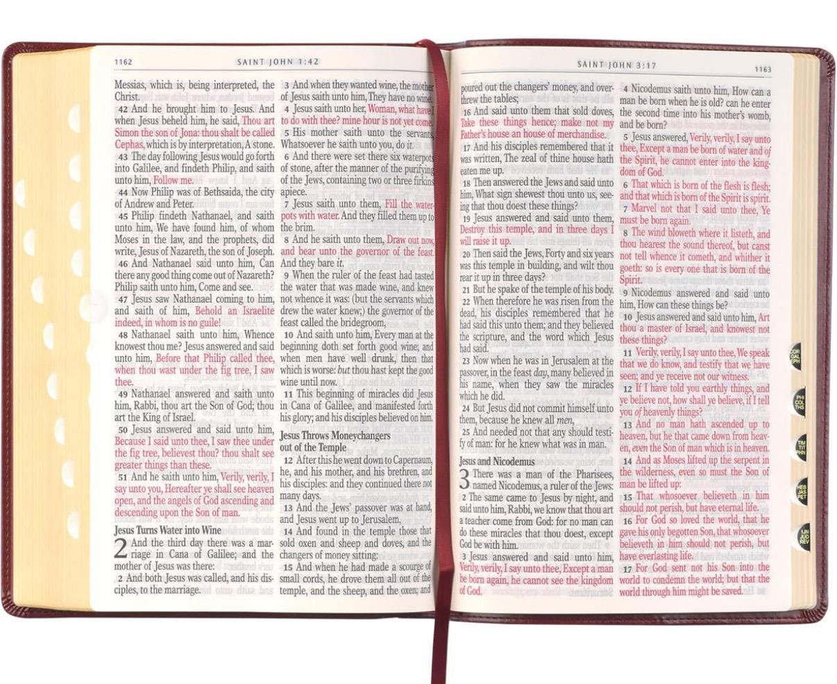 Personalized KJV King James Giant Print - Personal Size -Dark - Brown Luxleather* Gift Bible - Custom Lasered Engraved Name