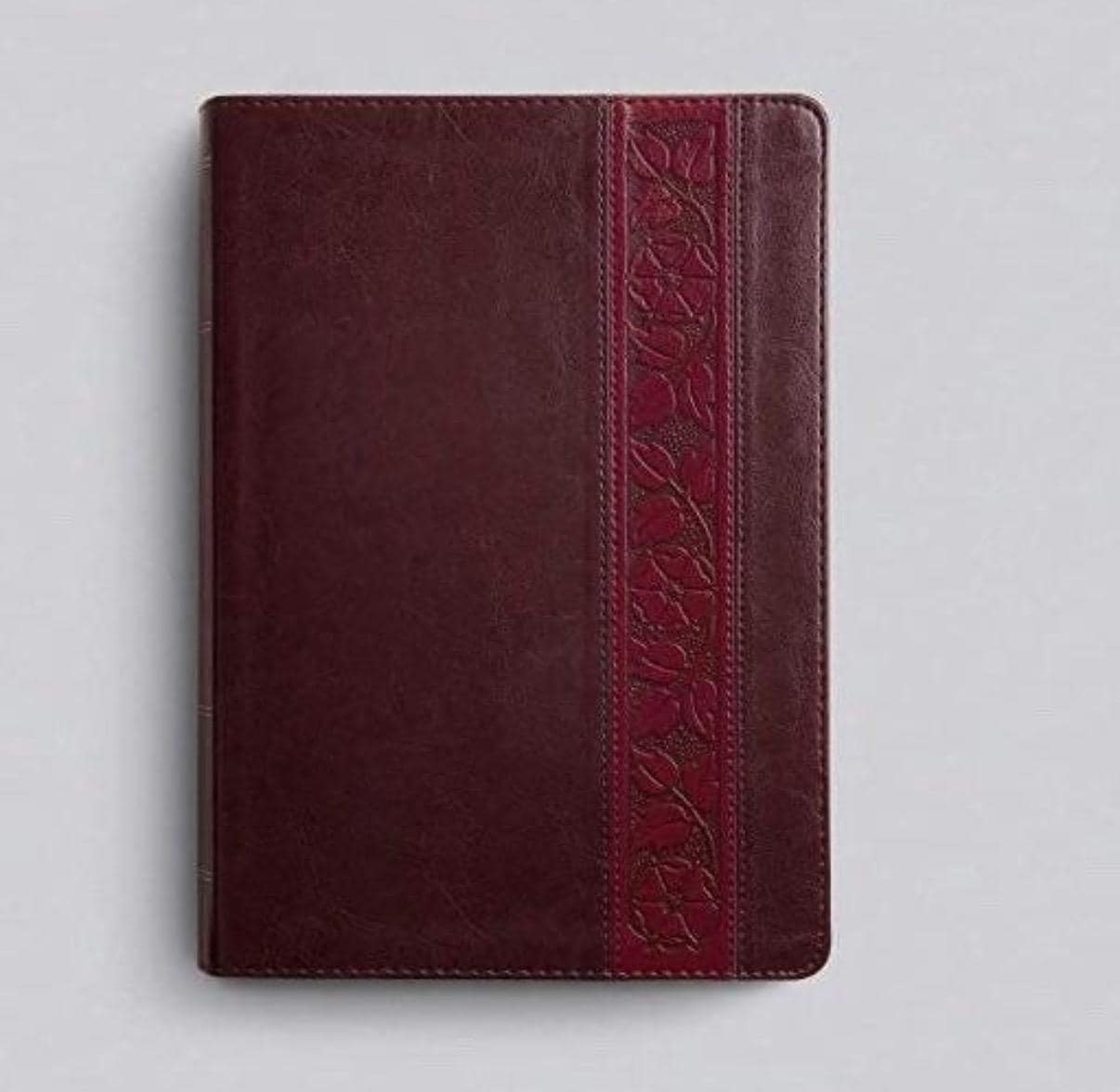 PERSONALIZED *** ESV Study Bible, Large Print, TruTone, Mahogany, Trellis Design - INDEXED *** Custome Name Imprint