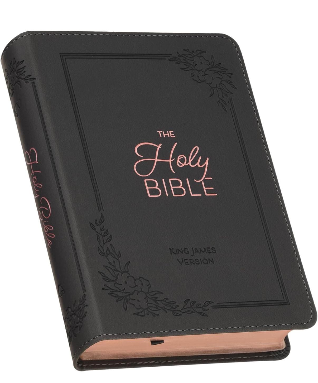 Personalized KJV, Deluxe Gift Bible, Leathersoft, Gray, Red Letter, Comfort Print Holy Bible, New King James Version
