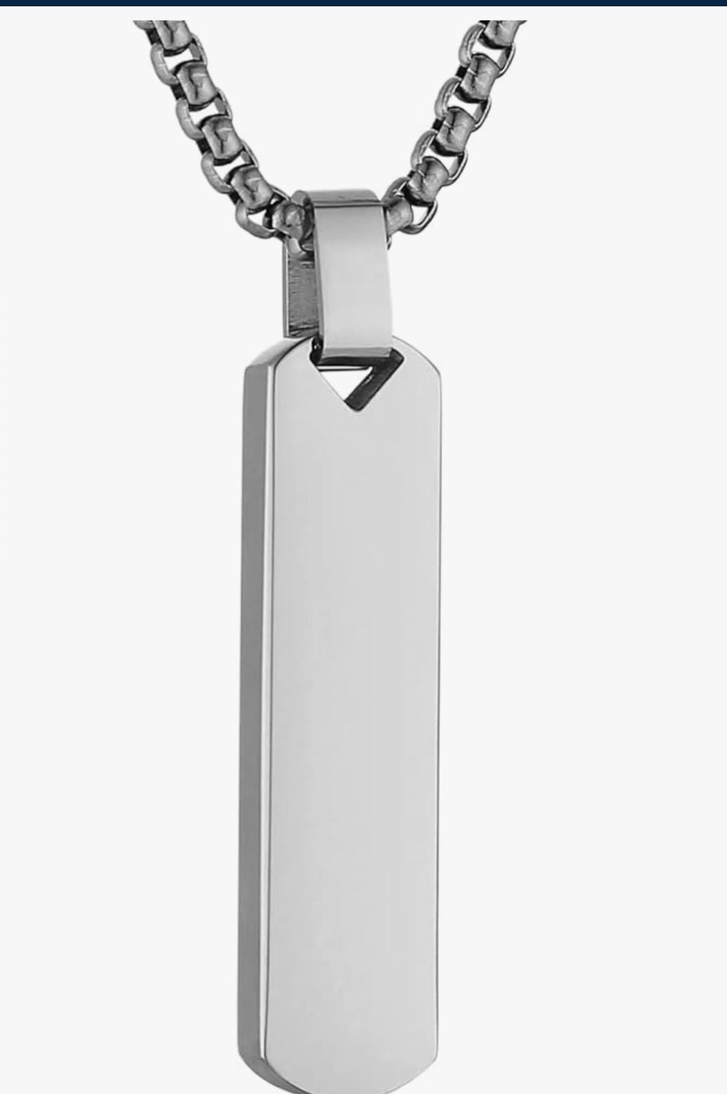 Personalized Bar Pendant Necklace