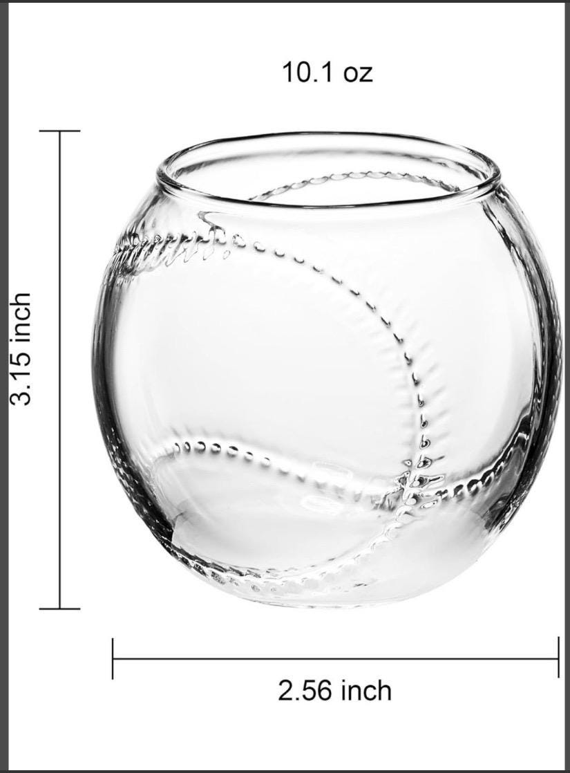 Personalized Baseball Whiskey Glass – Engraved Bourbon Gift, 10oz