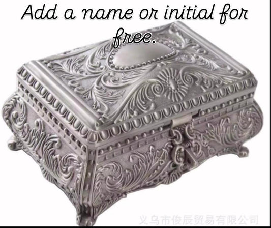 Personalized Pewter Jewelry Box, Bridesmaids gifts, Anniversary gifts, Valentines, Mother’s Day, Birthday, and Love