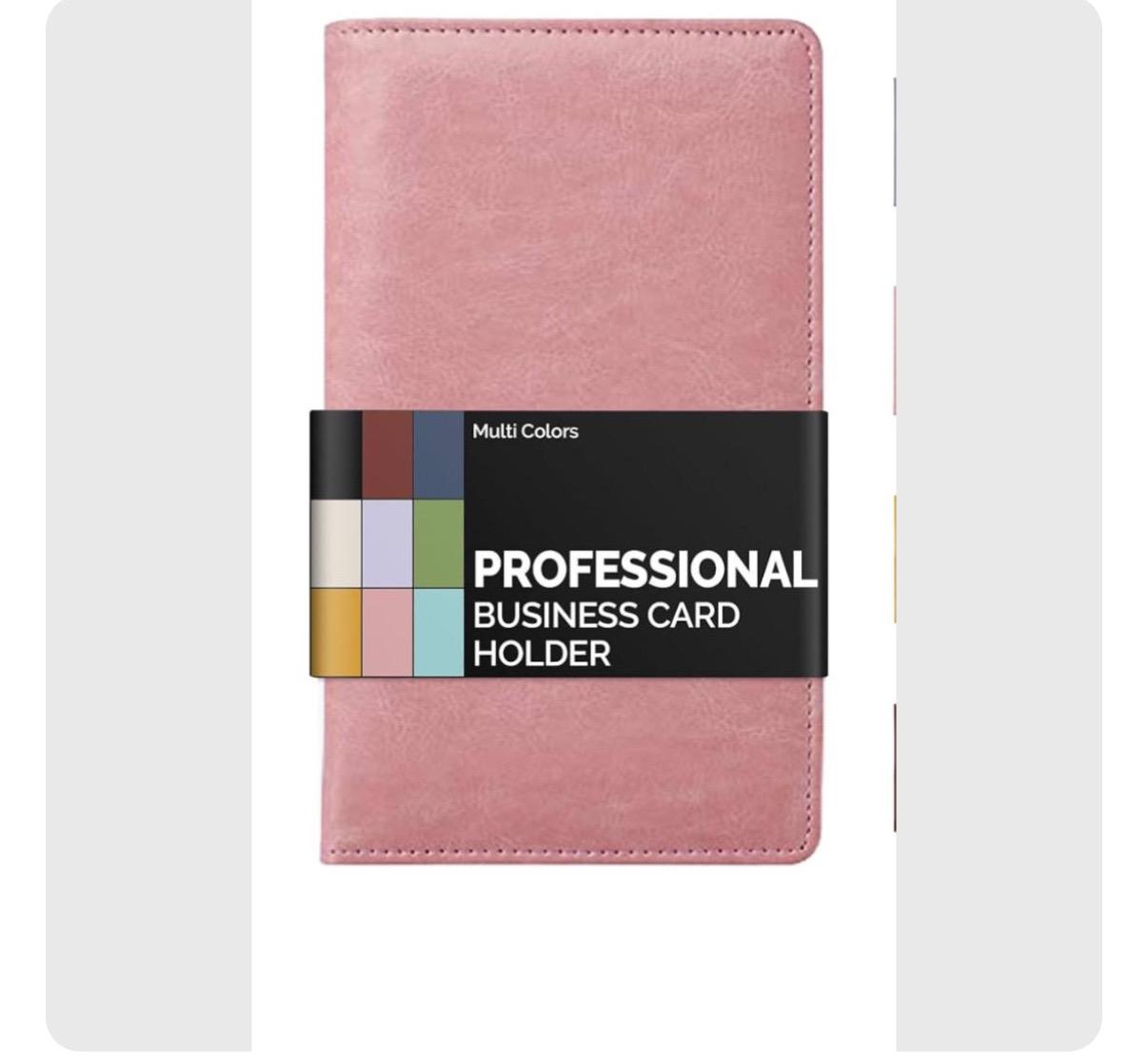 Personalized Leather Business Card Holder, 240 Capacity