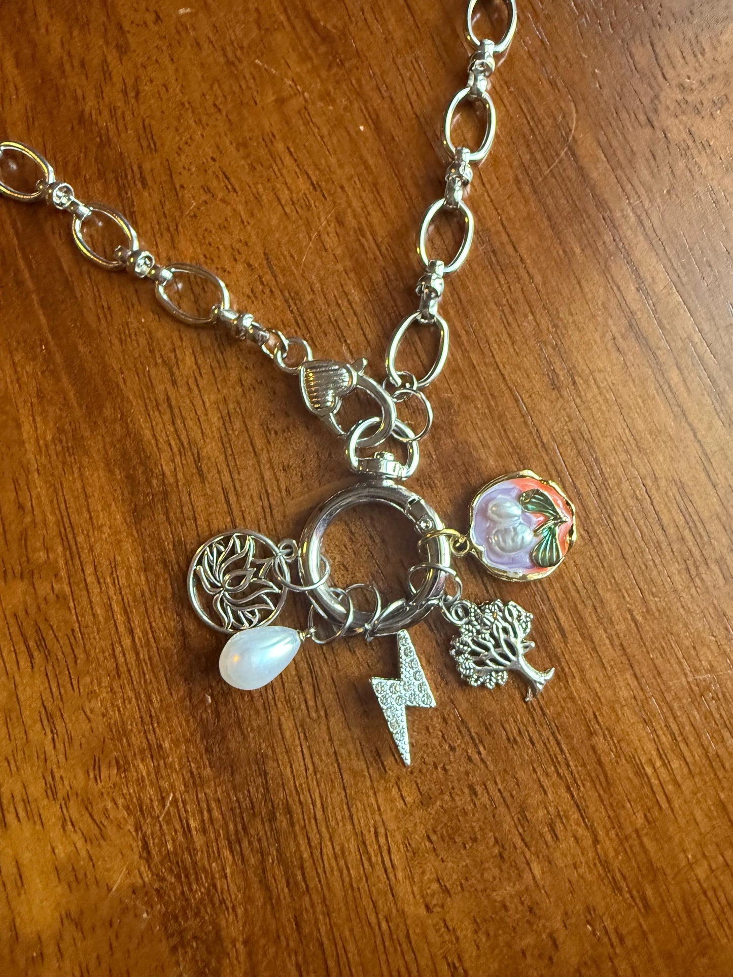 Carabiner  charm pendant Necklace