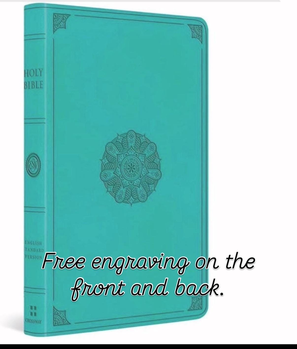 Personalized ESV large print bible, Laser engraved bible