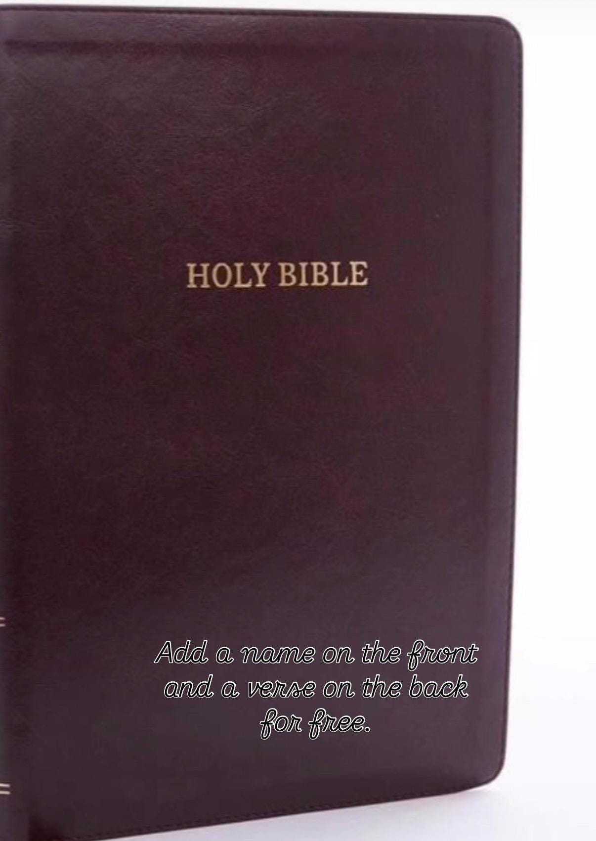 Engraved KJV Holy Bible: Super Giant Print, Burgundy Leathersoft