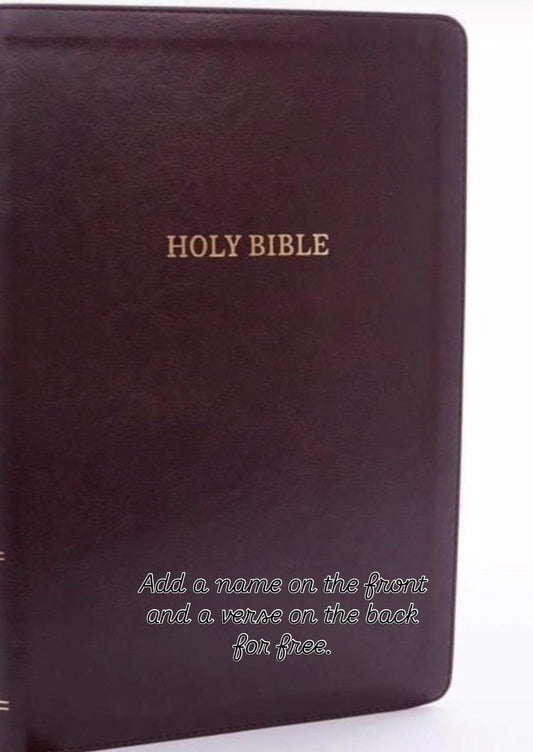 Engraved KJV Holy Bible: Super Giant Print, Burgundy Leathersoft