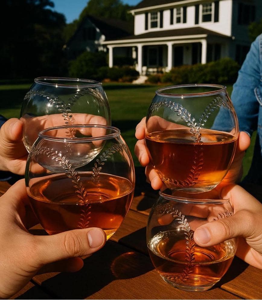 Personalized Baseball Whiskey Glass – Engraved Bourbon Gift, 10oz