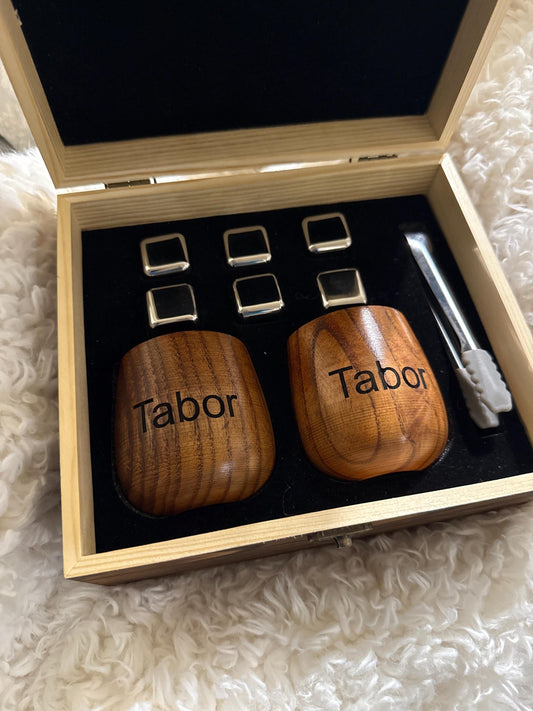 Personalized Charred Wooden Whiskey Glasses, Old Fashioned Tumbler Bourbon for Men - Whiskey Wooden Unique Gifts for Husband, Dad or Brother