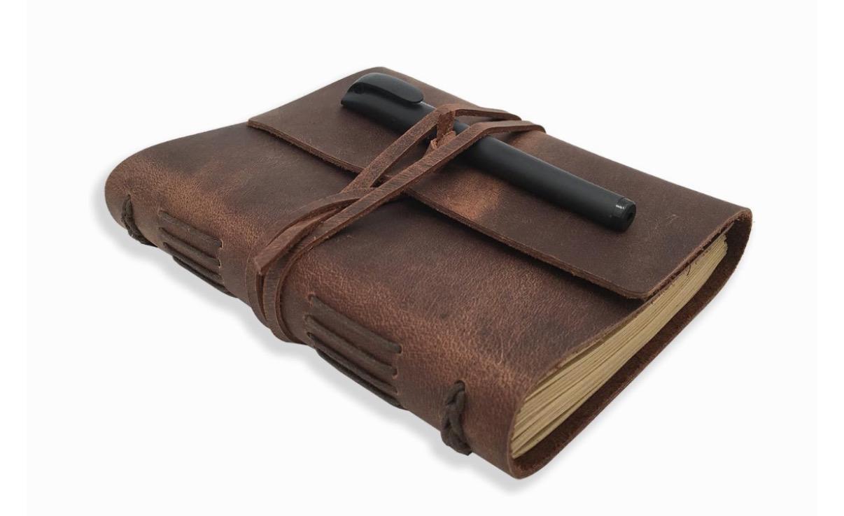 Personalized Leather Journal - A5 Vintage Travel Diary