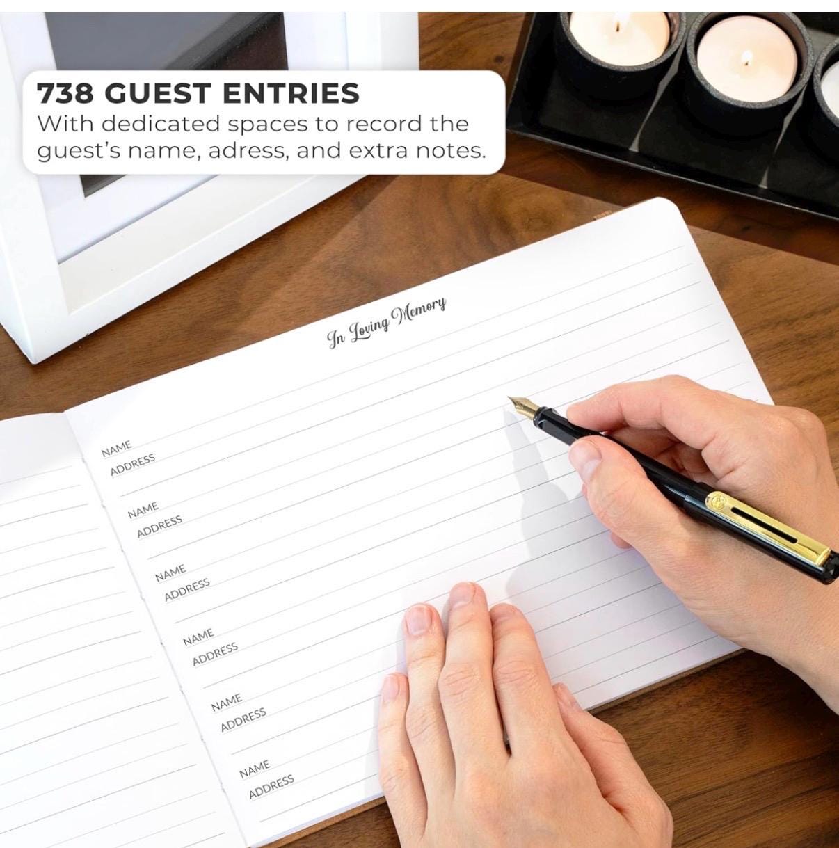 Personalized Funeral Guestbook