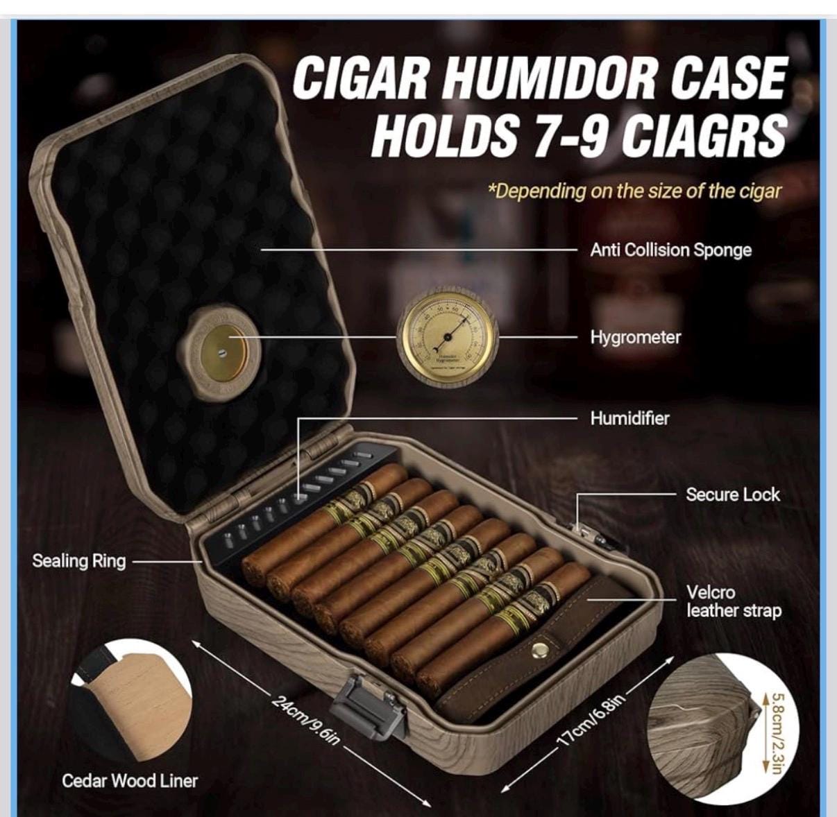Cigar case no lighter , sale item