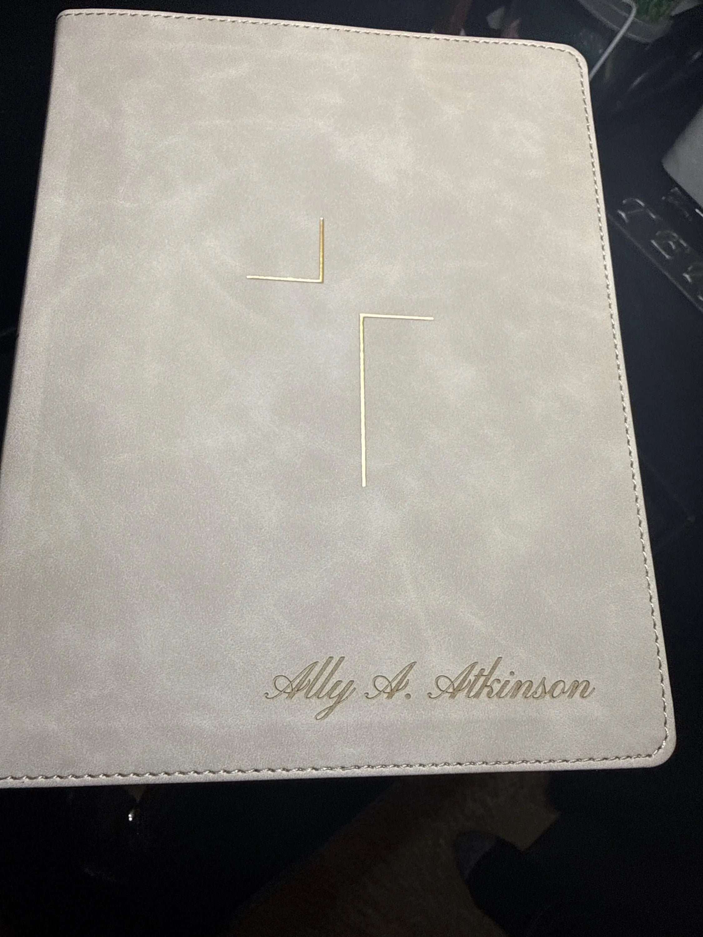 Personalized Jesus Bible ESV Edition - Stone LeatherSoft, Journaling