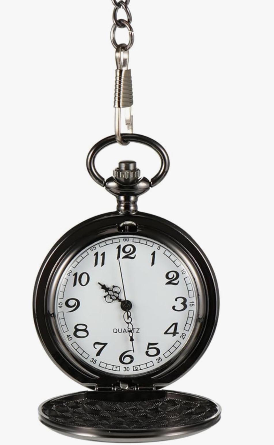 Clearance Black and Silver Pocket Watch