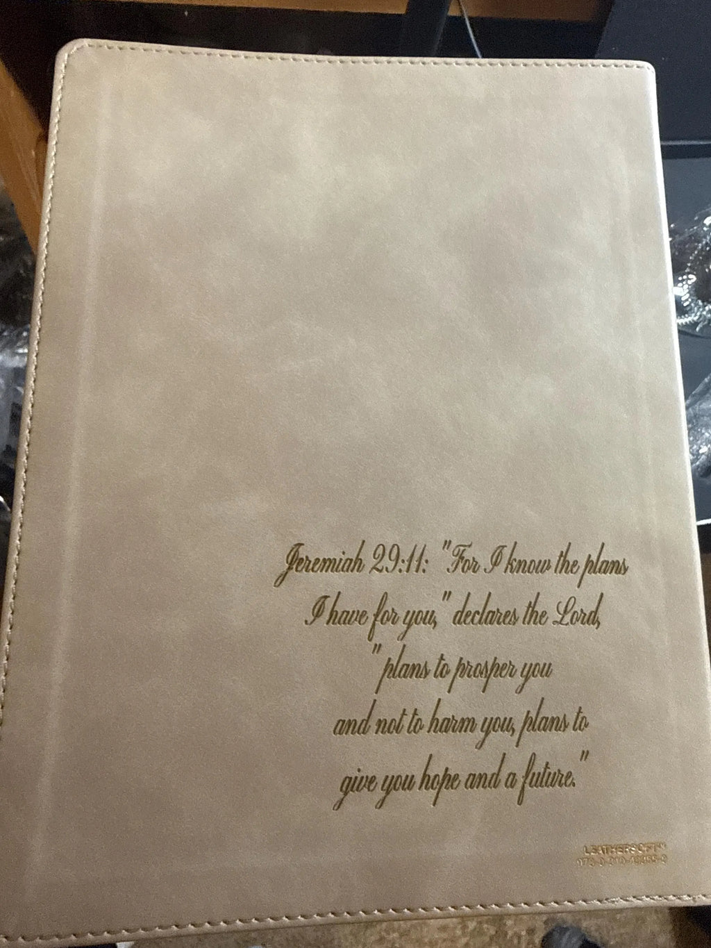 Personalized Jesus Bible ESV Edition - Stone LeatherSoft, Journaling