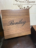 Caja de recuerdo de madera de nogal personalizada - Regalo grabado a medida